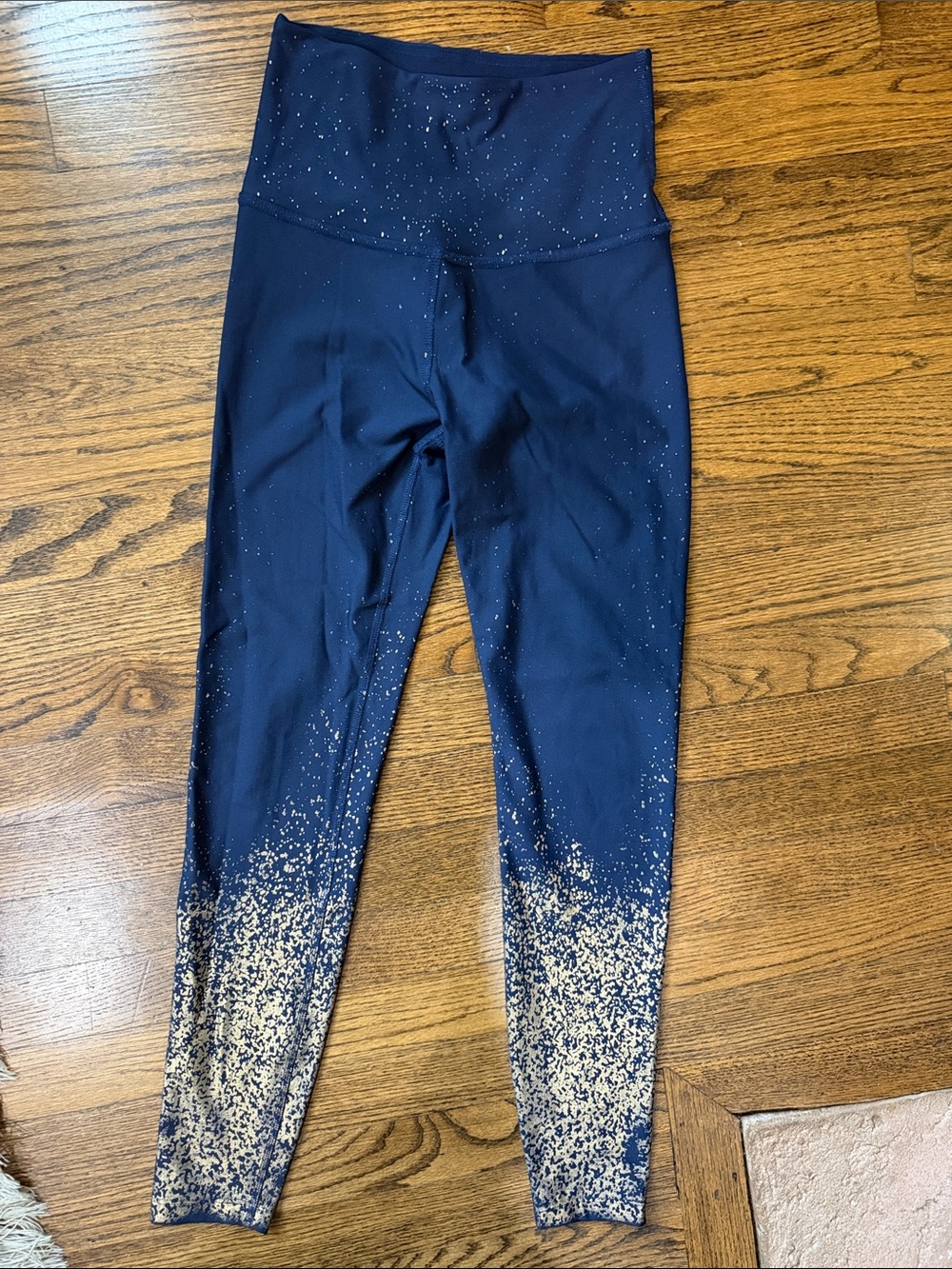 Beyond Yoga Girls Navy Leggings with Gold Speckle Dip-Dye